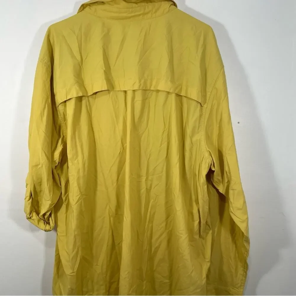 NWT The North Face Long Sleeve Cool Horizon Button Down Shirt Misted Yellow XXL